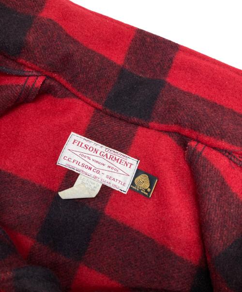 FILSON GARMENT（フィルソン ガーメント）FILSON GARMENT (フィルソン ガーメント) ダブルマッキーノクルーザージャケット レッド×ブラック サイズ:38の古着・服飾アイテム