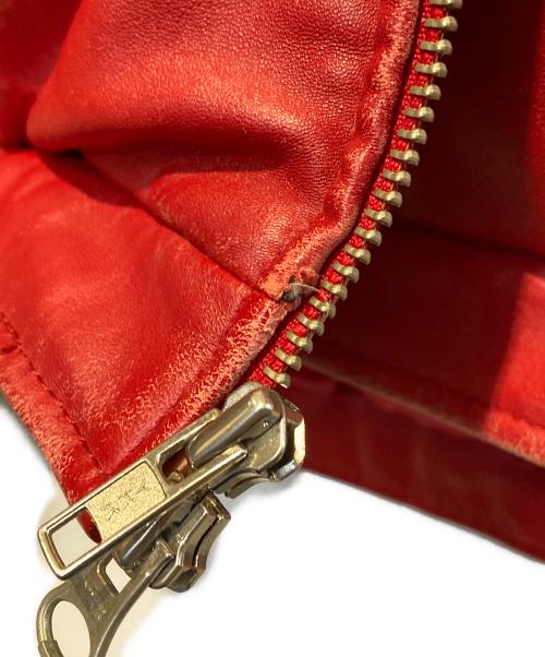 SUPREME（シュプリーム）SUPREME (シュプリーム) Leather Down Jacket レッド サイズ:Lの古着・服飾アイテム