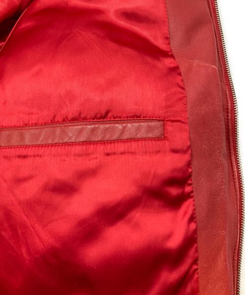 SUPREME（シュプリーム）SUPREME (シュプリーム) Leather Down Jacket レッド サイズ:Lの古着・服飾アイテム