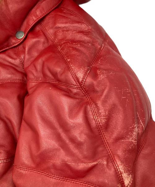 SUPREME（シュプリーム）SUPREME (シュプリーム) Leather Down Jacket レッド サイズ:Lの古着・服飾アイテム