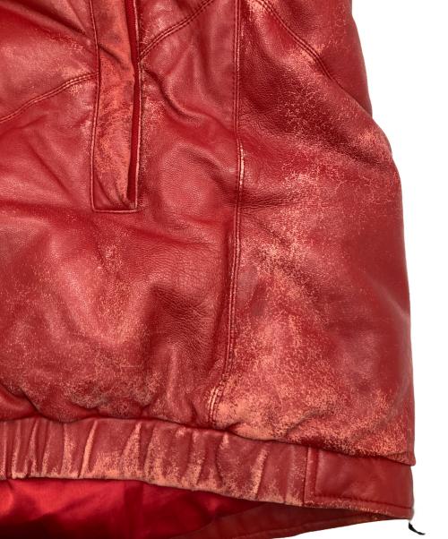 SUPREME（シュプリーム）SUPREME (シュプリーム) Leather Down Jacket レッド サイズ:Lの古着・服飾アイテム