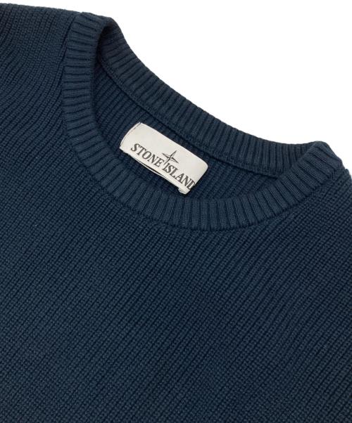 STONE ISLAND（ストーンアイランド）STONE ISLAND (ストーンアイランド) クルーネックニット ネイビー サイズ:Ｍの古着・服飾アイテム