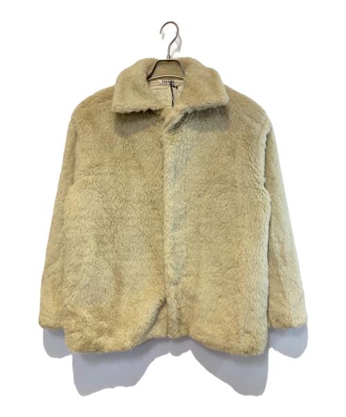 AURALEE（オーラリー）AURALEE (オーラリー) SHETLAND WOOL BOA BIG BLOUSON ベージュの古着・服飾アイテム