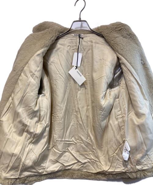 AURALEE（オーラリー）AURALEE (オーラリー) SHETLAND WOOL BOA BIG BLOUSON ベージュの古着・服飾アイテム