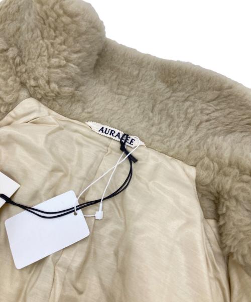 AURALEE（オーラリー）AURALEE (オーラリー) SHETLAND WOOL BOA BIG BLOUSON ベージュの古着・服飾アイテム