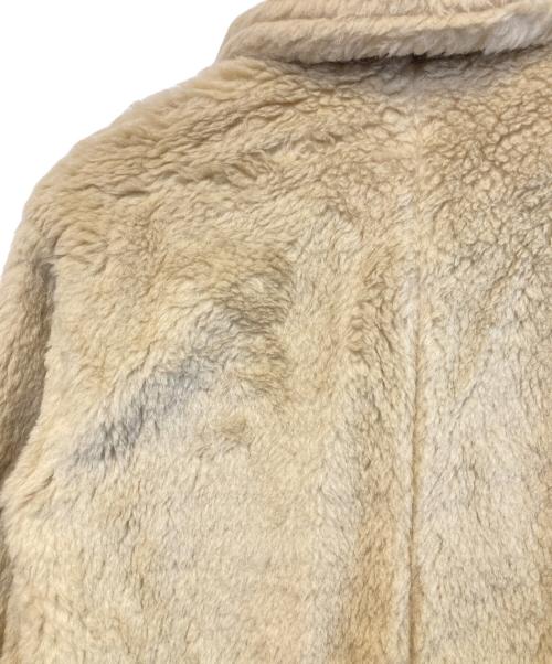 AURALEE（オーラリー）AURALEE (オーラリー) SHETLAND WOOL BOA BIG BLOUSON ベージュの古着・服飾アイテム