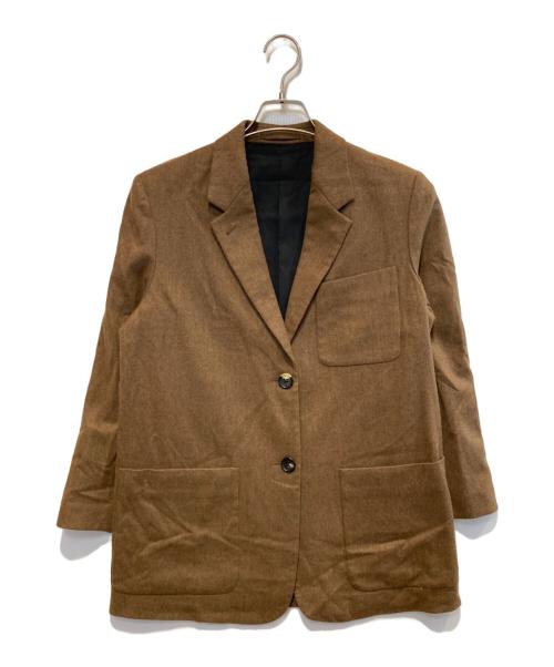 FOX BROTHERS（フォックスブラザーズ）FOX BROTHERS (フォックスブラザーズ) MARGARET HOWELL (マーガレットハウエル) フランネルジャケット ブラウン サイズ:2の古着・服飾アイテム