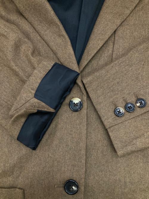 FOX BROTHERS（フォックスブラザーズ）FOX BROTHERS (フォックスブラザーズ) MARGARET HOWELL (マーガレットハウエル) フランネルジャケット ブラウン サイズ:2の古着・服飾アイテム