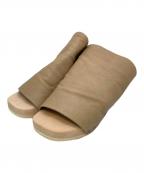 Trippenトリッペン）の古着「スリップインウッドレザーサンダル」｜ベージュ