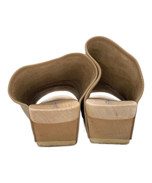 Trippen（トリッペン）Trippen (トリッペン) スリップインウッドレザーサンダル ベージュ サイズ:36（23～23.5cm相当）の古着・服飾アイテム