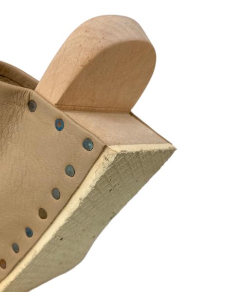 Trippen（トリッペン）Trippen (トリッペン) スリップインウッドレザーサンダル ベージュ サイズ:36（23～23.5cm相当）の古着・服飾アイテム