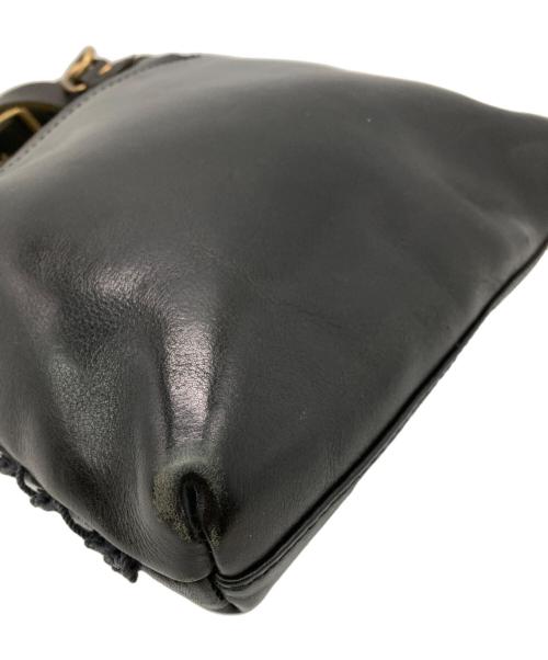 SLOW（スロウ）SLOW (スロウ) レザーショルダーバッグ ブラック サイズ:下記参照　の古着・服飾アイテム