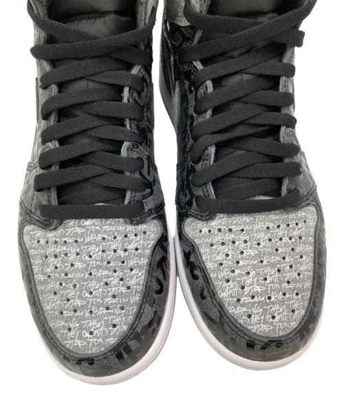 NIKE（ナイキ）NIKE (ナイキ) AIR JORDAN 1 RETRO HIGH OG ブラック×グレー サイズ:US8.5の古着・服飾アイテム