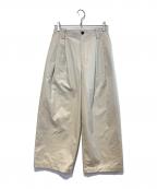 MAISON SPECIALメゾンスペシャル）の古着「ベンタイルギャバ2インタックワイドパンツ」｜ベージュ