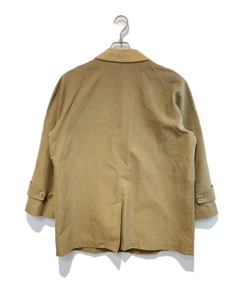 Aquascutum（アクアスキュータム）Aquascutum (アクアスキュータム) 襟コーデュロイハーフコート ベージュ サイズ:Ｍの古着・服飾アイテム