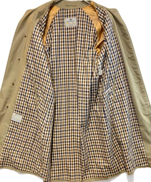 Aquascutum（アクアスキュータム）Aquascutum (アクアスキュータム) 玉虫ステンカラーコート ベージュ サイズ:不明の古着・服飾アイテム
