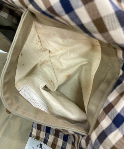 Aquascutum（アクアスキュータム）Aquascutum (アクアスキュータム) 玉虫ステンカラーコート ベージュ サイズ:不明の古着・服飾アイテム