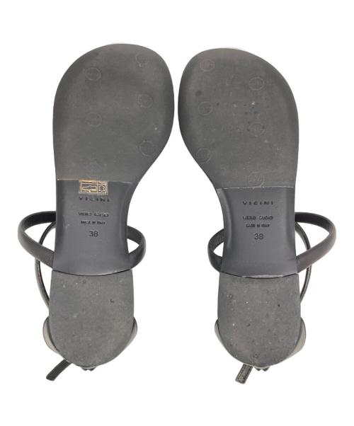 VICINI（ヴィッチーニ）VICINI (ヴィッチーニ) DEUXIEME CLASSE (ドゥーズィエム クラス) ストラップサンダル ブラック サイズ:38（24cm相当）の古着・服飾アイテム