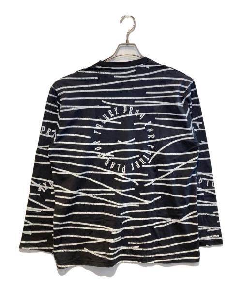 glamb（グラム）glamb (グラム) クラッシュドボーダーカットソー グレー×ホワイト サイズ:Lの古着・服飾アイテム