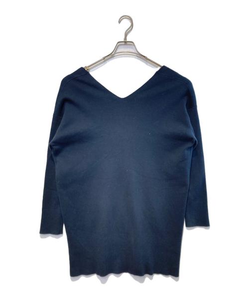 Curensology（カレンソロジー）Curensology (カレンソロジー) コットンカシミヤVネックスウェット ネイビー サイズ:Freeの古着・服飾アイテム