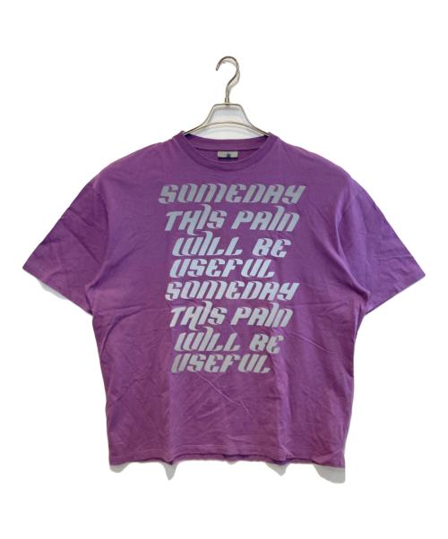 LANVIN（ランバン）LANVIN (ライバン) オーバーサイズ ワード Tシャツ パープル サイズ:Ｍの古着・服飾アイテム