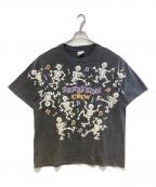 Hanesヘインズ）の古着「［古着］スケルトンプリントTシャツ」｜ブラック