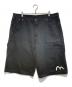 EVISU（エビス）の古着「カモメプリント デニムハーフパンツ」｜ブラック