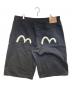 EVISU (エビス) カモメプリント デニムハーフパンツ ブラック サイズ:Ｗ42：9000円
