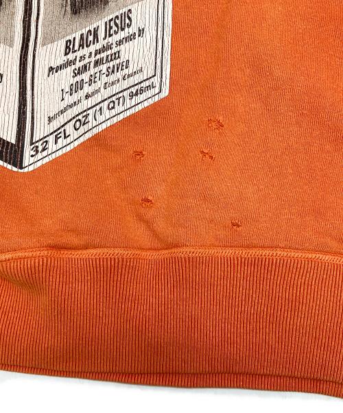 SAINT MICHAEL（セントマイケル）SAINT MICHAEL (セントマイケル) Denim Tears (デニムティアーズ) MILK PACK CREWNECK SWEAT オレンジ サイズ:Lの古着・服飾アイテム