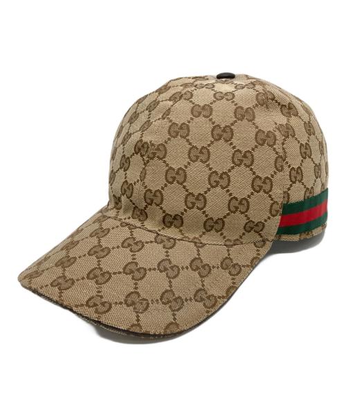 GUCCI（グッチ）GUCCI (グッチ) オリジナルGGキャンバス ベースボール キャップ ベージュ サイズ:L(59CM)の古着・服飾アイテム