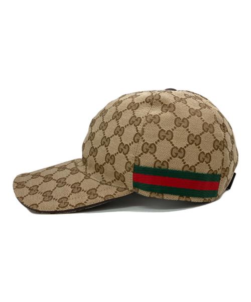 GUCCI（グッチ）GUCCI (グッチ) オリジナルGGキャンバス ベースボール キャップ ベージュ サイズ:L(59CM)の古着・服飾アイテム