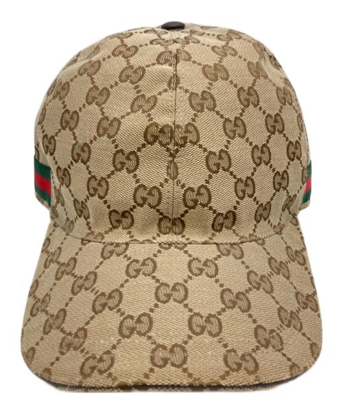 GUCCI（グッチ）GUCCI (グッチ) オリジナルGGキャンバス ベースボール キャップ ベージュ サイズ:L(59CM)の古着・服飾アイテム