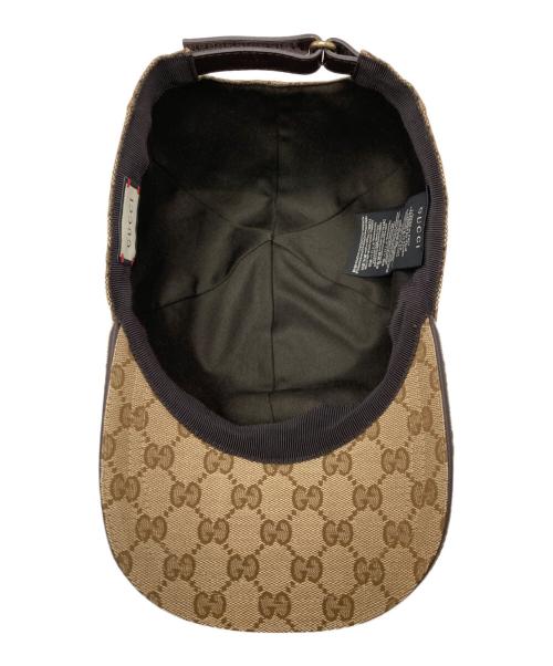 GUCCI（グッチ）GUCCI (グッチ) オリジナルGGキャンバス ベースボール キャップ ベージュ サイズ:L(59CM)の古着・服飾アイテム