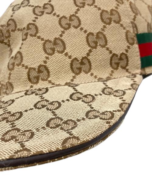 GUCCI（グッチ）GUCCI (グッチ) オリジナルGGキャンバス ベースボール キャップ ベージュ サイズ:L(59CM)の古着・服飾アイテム