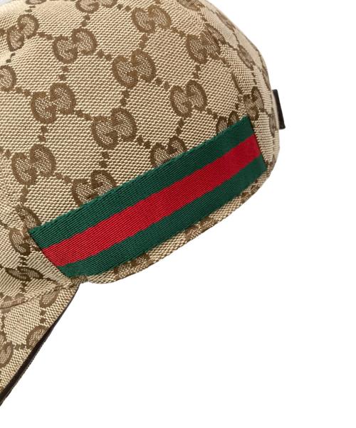 GUCCI（グッチ）GUCCI (グッチ) オリジナルGGキャンバス ベースボール キャップ ベージュ サイズ:L(59CM)の古着・服飾アイテム