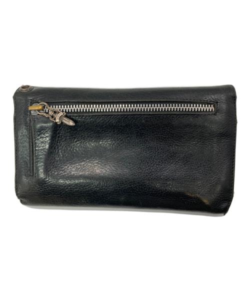 CHROME HEARTS（クロムハーツ）CHROME HEARTS (クロムハーツ) ウェーブウォレット ブラック サイズ:下記参照　の古着・服飾アイテム
