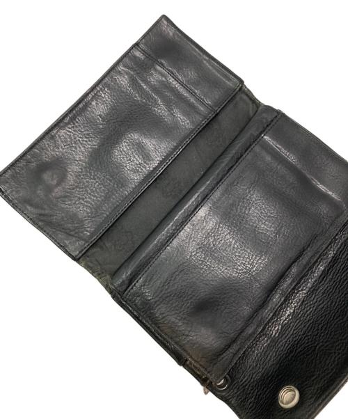 CHROME HEARTS（クロムハーツ）CHROME HEARTS (クロムハーツ) ウェーブウォレット ブラック サイズ:下記参照　の古着・服飾アイテム