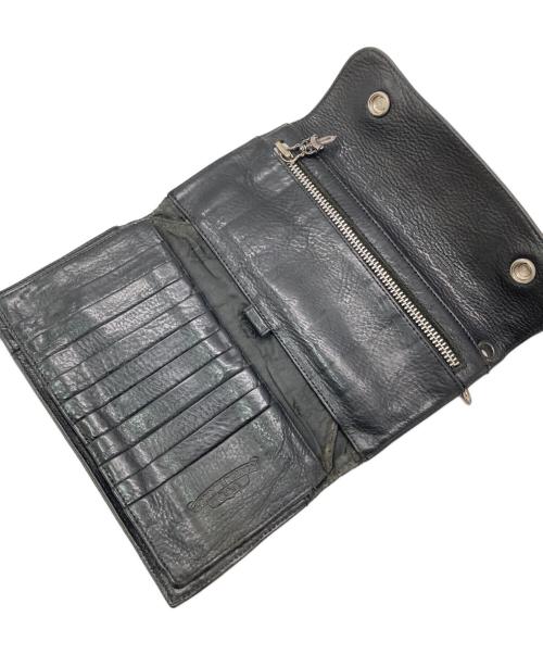 CHROME HEARTS（クロムハーツ）CHROME HEARTS (クロムハーツ) ウェーブウォレット ブラック サイズ:下記参照　の古着・服飾アイテム