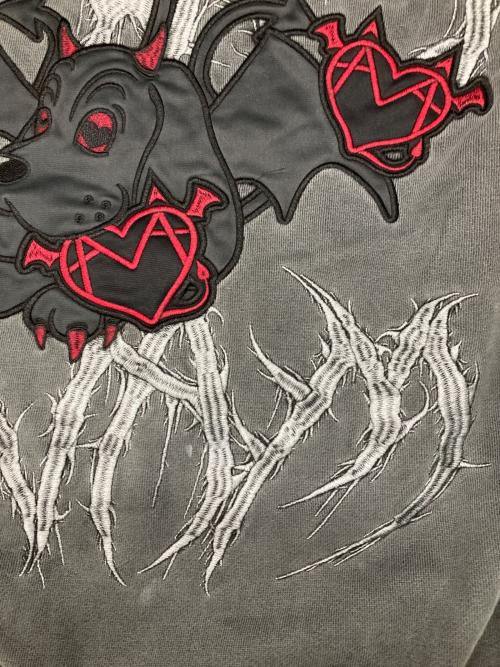 GALFY（ガルフィー）GALFY (ガルフィー) AVAM (アベアム) GEKIROCK CLOTHING (ゲキロッククロージング) コラボ・スウェット グレー サイズ:Lの古着・服飾アイテム