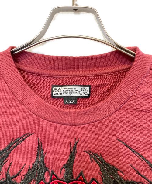 GALFY（ガルフィー）GALFY (ガルフィー) AVAM (アベアム) GEKIROCK CLOTHING (ゲキロッククロージング) コラボ・スウェット レッド サイズ:Lの古着・服飾アイテム