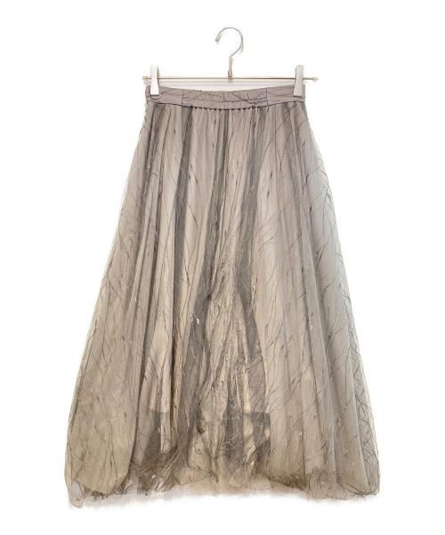 Snidel（スナイデル）Snidel (スナイデル) ジレ×チュールスカートSET UP グレーの古着・服飾アイテム