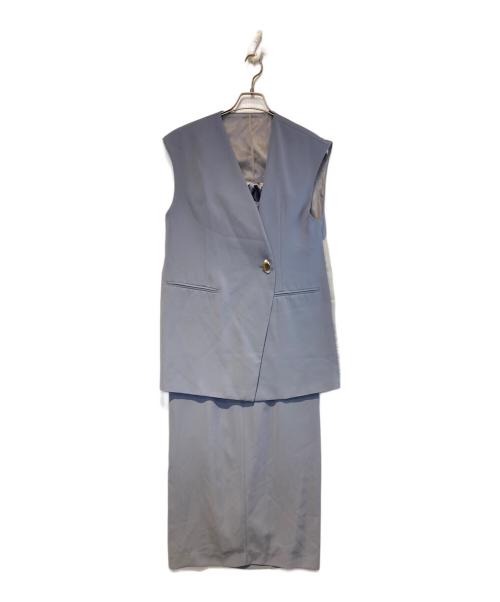ANDRESD（アンドレスド）ANDRESD (アンドレスド) back sheer gilet set up dress ブルー サイズ:S 未使用品の古着・服飾アイテム