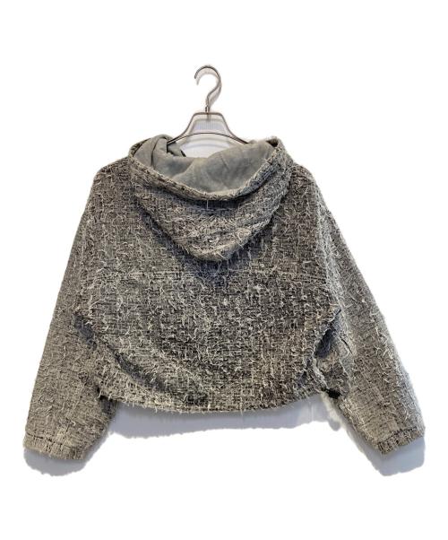 DIESEL（ディーゼル）DIESEL (ディーゼル) フリンジジャケット グレー サイズ:XSの古着・服飾アイテム