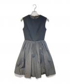 DRESSTERIORドレステリア）の古着「切替ノースリーブワンピース」｜ブラック