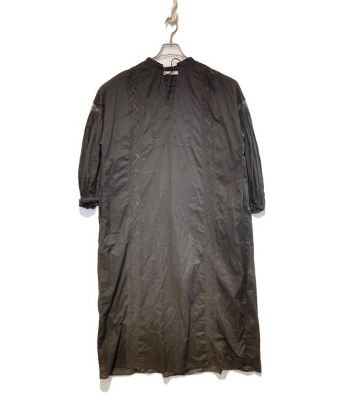 FRAMeWORK（フレームワーク）FRAMeWORK (フレームワーク) ファインボイルシームレースカフタンワンピース ブラック サイズ:36の古着・服飾アイテム