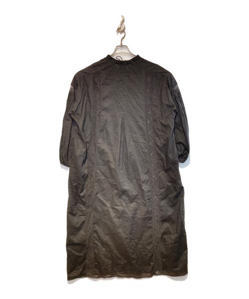 FRAMeWORK（フレームワーク）FRAMeWORK (フレームワーク) ファインボイルシームレースカフタンワンピース ブラック サイズ:36の古着・服飾アイテム