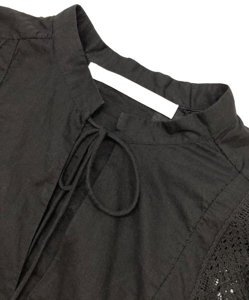 FRAMeWORK（フレームワーク）FRAMeWORK (フレームワーク) ファインボイルシームレースカフタンワンピース ブラック サイズ:36の古着・服飾アイテム