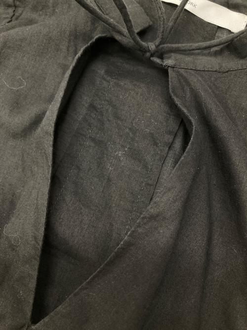 FRAMeWORK（フレームワーク）FRAMeWORK (フレームワーク) ファインボイルシームレースカフタンワンピース ブラック サイズ:36の古着・服飾アイテム