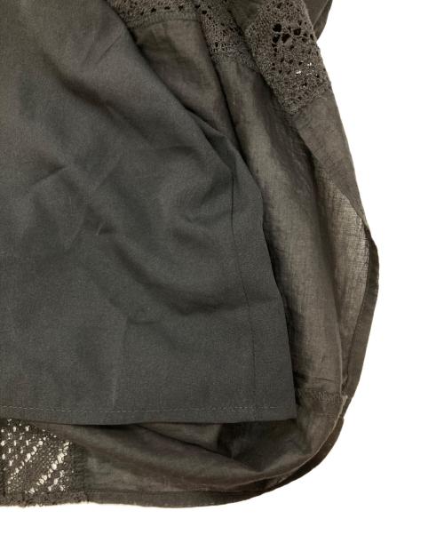 FRAMeWORK（フレームワーク）FRAMeWORK (フレームワーク) ファインボイルシームレースカフタンワンピース ブラック サイズ:36の古着・服飾アイテム