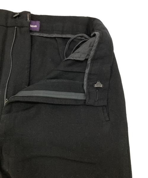 RALPH LAUREN Purple Label（ラルフ ローレン パープル レーベル）RALPH LAUREN Purple Label (ラルフ ローレン パープル レーベル) ウールワイドパンツ ブラック サイズ:6の古着・服飾アイテム